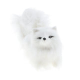 Maxbell Vivid Simulation Plush Animal Model Figures Home Decoration Kids Toy Birthday Gift - White Nine-tailed Fox