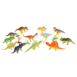 Maxbell 12Pcs Dinosaur Figures Toy Play Set, Plastic Dinosaur Toy, Party Favors, DIY Decor, Kids Pretend Toy