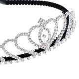 Maxbell Crystal Rhinestone Hair Crown Tiara Headband Bridal Wedding Jewelry Headwear