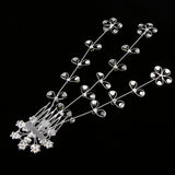 Maxbell Shiny Crystal Hair Vine Style Hair Comb Wedding Bridal Party Prom Headpiece