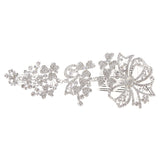 Maxbell Bridal Wedding Flower Crystal Rhinestone Hair Comb Headpiece Wedding Jewelry