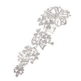 Maxbell Bridal Wedding Flower Crystal Rhinestone Hair Comb Headpiece Wedding Jewelry