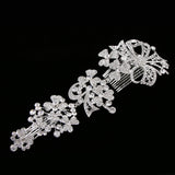 Maxbell Bridal Wedding Flower Crystal Rhinestone Hair Comb Headpiece Wedding Jewelry