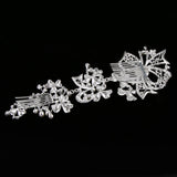 Maxbell Bridal Wedding Flower Crystal Rhinestone Hair Comb Headpiece Wedding Jewelry