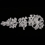 Maxbell Bridal Wedding Flower Crystal Rhinestone Hair Comb Headpiece Wedding Jewelry