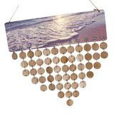 Maxbell Sea Wave Calendar Birthday Planner Board Wood Reminder Hanging Plaque Gifts