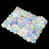 Maxbell Artificial Rose Hydrangea Flower Wall Panels Backdrop Blue