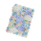 Maxbell Artificial Rose Hydrangea Flower Wall Panels Backdrop Blue