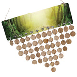 Maxbell Forest Printed Reminder Calendar Wooden Plaque Wedding Birthday Party Sign