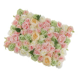 Maxbell Artificial Rose Hydrangea Flower Wall Panels Backdrop Green