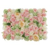 Maxbell Artificial Rose Hydrangea Flower Wall Panels Backdrop Green