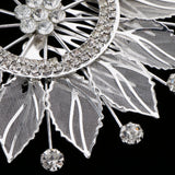 Maxbell Shiny Crystal Flower Hair Comb Wedding Bride Hair Clip Party Prom Headpiece