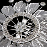 Maxbell Shiny Crystal Flower Hair Comb Wedding Bride Hair Clip Party Prom Headpiece