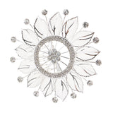 Maxbell Shiny Crystal Flower Hair Comb Wedding Bride Hair Clip Party Prom Headpiece