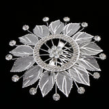 Maxbell Shiny Crystal Flower Hair Comb Wedding Bride Hair Clip Party Prom Headpiece