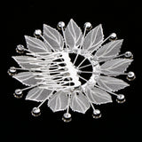 Maxbell Shiny Crystal Flower Hair Comb Wedding Bride Hair Clip Party Prom Headpiece