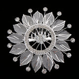 Maxbell Shiny Crystal Flower Hair Comb Wedding Bride Hair Clip Party Prom Headpiece