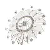 Maxbell Shiny Crystal Flower Hair Comb Wedding Bride Hair Clip Party Prom Headpiece
