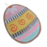 Maxbell Rustic Happy Easter Egg Shape Wooden Hanging Sign Fesrtival Home Kitchen Wall Decoration