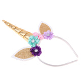 Maxbell Kids Girls Glitter Unicorn Horn Daisy Headband Party Cosplay Accessories