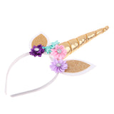 Maxbell Kids Girls Glitter Unicorn Horn Daisy Headband Party Cosplay Accessories