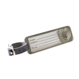 Maxbell Silver Metal Love Heart Luggage Tag Wedding Bomboniere Party Gift Favors