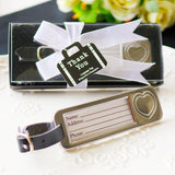 Maxbell Silver Metal Love Heart Luggage Tag Wedding Bomboniere Party Gift Favors