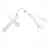 Maxbell Silver Metal Cross Bookmark with Tassel Boxes Baby Shower Party Gift Favor