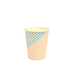 Maxbell Pieces of 10 Stripe Triangle Birthday Party Baby Shower Serveware Paper Beverage Cups