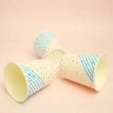 Maxbell Pieces of 10 Stripe Triangle Birthday Party Baby Shower Serveware Paper Beverage Cups