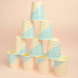 Maxbell Pieces of 10 Stripe Triangle Birthday Party Baby Shower Serveware Paper Beverage Cups