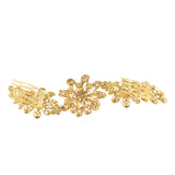 Maxbell Wedding Bridal Bridesmaid Traditional Chinese Flower Headpieces with Comb Rhinestone Jewelry