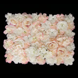 Maxbell Artificial Rose Hydrangea Flower Wall Panels Light White And Champagne