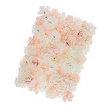 Maxbell Artificial Rose Hydrangea Flower Wall Panels Light White And Champagne