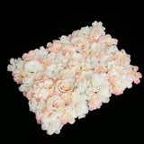 Maxbell Artificial Rose Hydrangea Flower Wall Panels Light White And Champagne