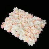 Maxbell Artificial Rose Hydrangea Flower Wall Panels Light White And Champagne