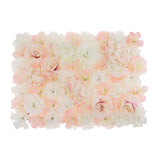 Maxbell Artificial Rose Hydrangea Flower Wall Panels Light White And Champagne