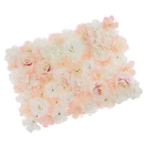 Maxbell Artificial Rose Hydrangea Flower Wall Panels Light White And Champagne