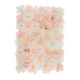 Maxbell Artificial Rose Hydrangea Flower Wall Panels Light White And Champagne