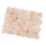 Maxbell Artificial Rose Hydrangea Flower Wall Panels Light White And Champagne