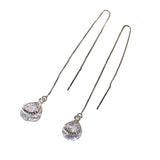 Maxbell Silver Crystal Earrings Drops Pendant Earrings Jewelry Gift Woman Party Girl Dangle Earrings