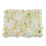 Maxbell Artificial Rose Hydrangea Flower Wall Panels Backdrop White