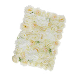 Maxbell Artificial Rose Hydrangea Flower Wall Panels Backdrop White