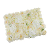 Maxbell Artificial Rose Hydrangea Flower Wall Panels Backdrop White