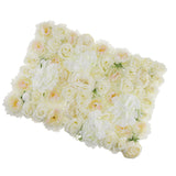 Maxbell Artificial Rose Hydrangea Flower Wall Panels Backdrop White