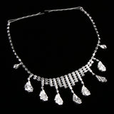 Maxbell Elegant Bridal Crystal Waterdrop Sequin Tassel Forhead Headpiece Jewelry