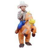 Maxbell Funny Inflatable Horse Rider Costume Outfit Kids Children Fancy Dress 35cm