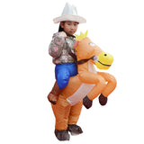 Maxbell Funny Inflatable Horse Rider Costume Outfit Kids Children Fancy Dress 35cm