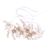 Maxbell Rhinestone Pearl Headband Wedding Bridal Tiara Hair Band Head Piece Gift