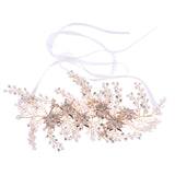 Maxbell Rhinestone Pearl Headband Wedding Bridal Tiara Hair Band Head Piece Gift